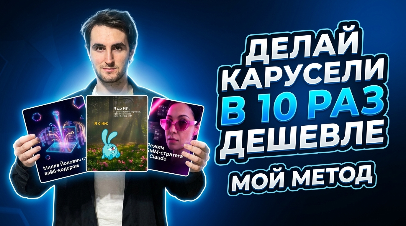 КАРУСЕЛИ ДЛЯ СОЦСЕТЕЙ ЗА 2 МИНУТЫ С ПОМОЩЬЮ ИИ — НОВЫЙ VIRALE